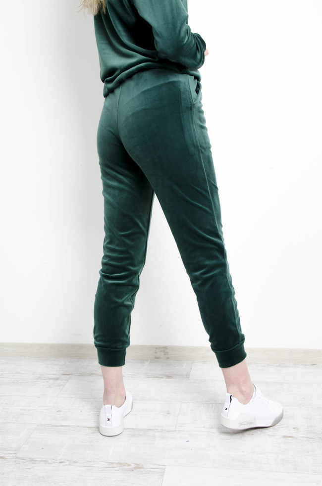 KOMPLET DRESOWY WELUROWY- ZIELONY