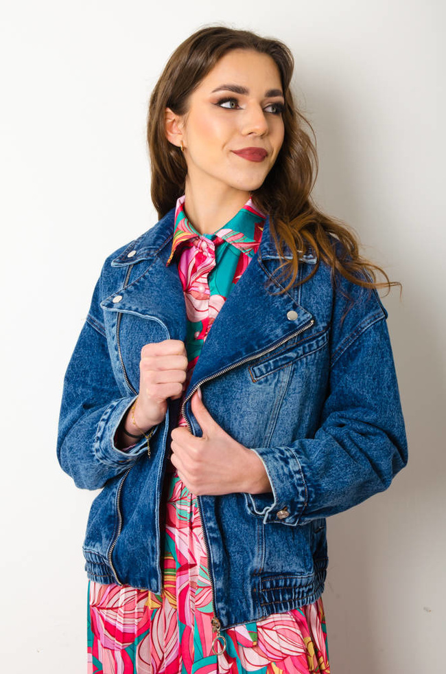 CIEMNA KURTKA JEANSOWA RAMONESKA