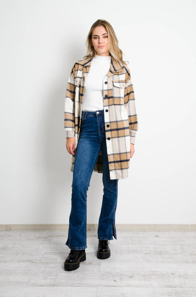 SPODNIE JEANSOWE TYPU SKINNY FLARE Z ROZCIĘCIEM NA DOLE