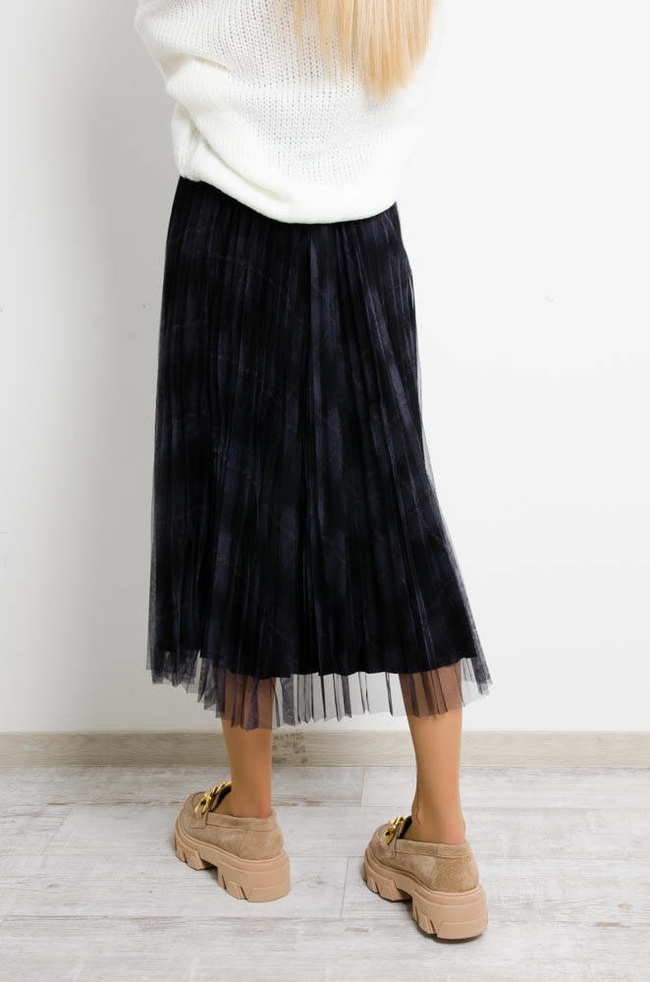 CZARNA DWUSTRONNA SPÓDNICA Z TIULEM