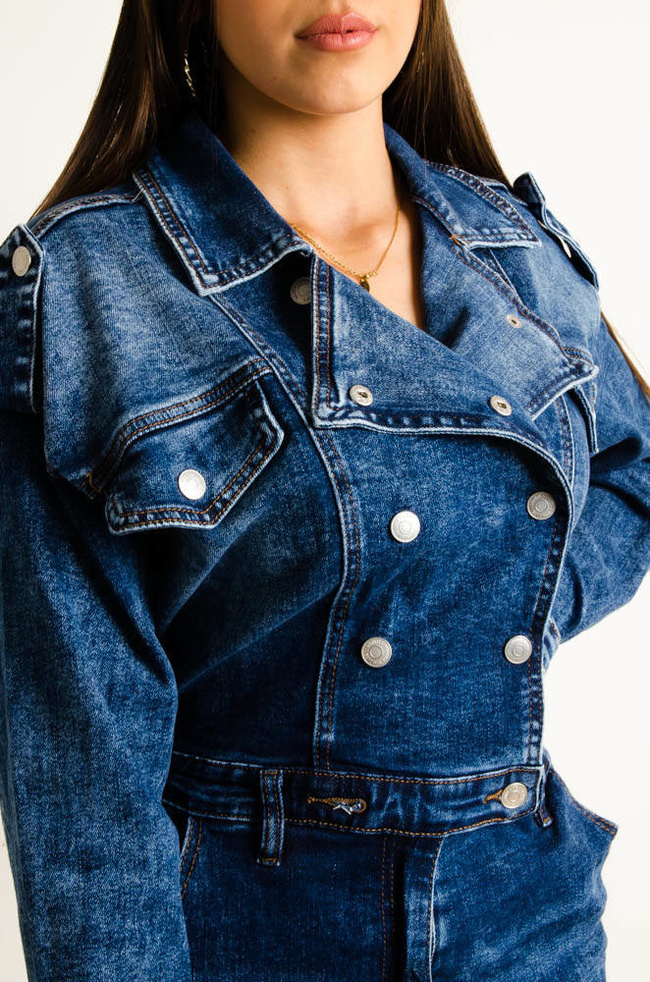 JEANSOWA SUKIENKA Z DŁUGIM RĘKAWEM