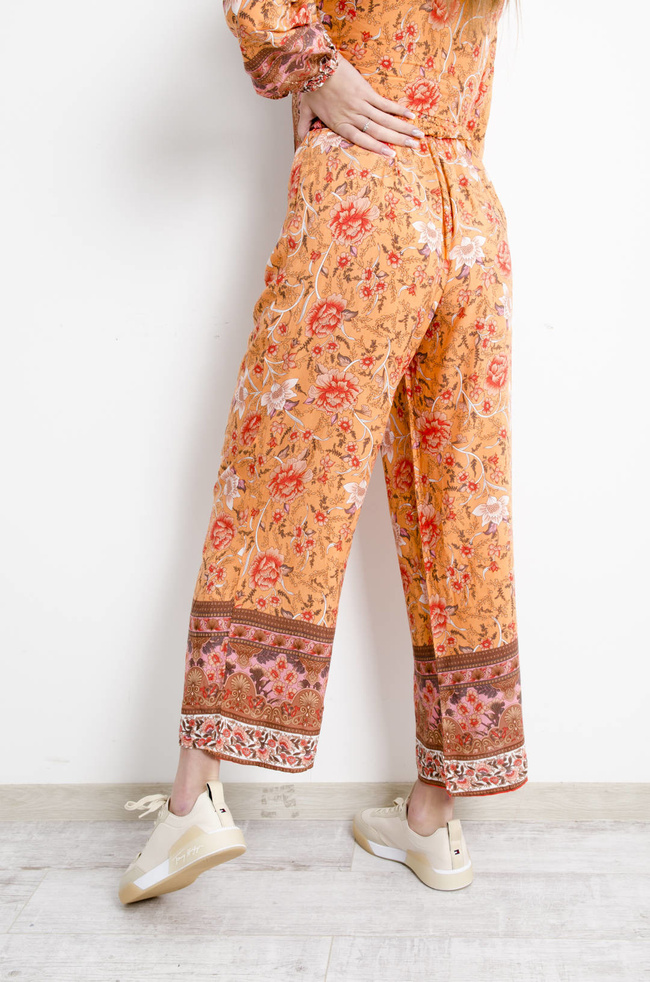 KOMPLET W KWIATY - POMARAŃCZOWY 