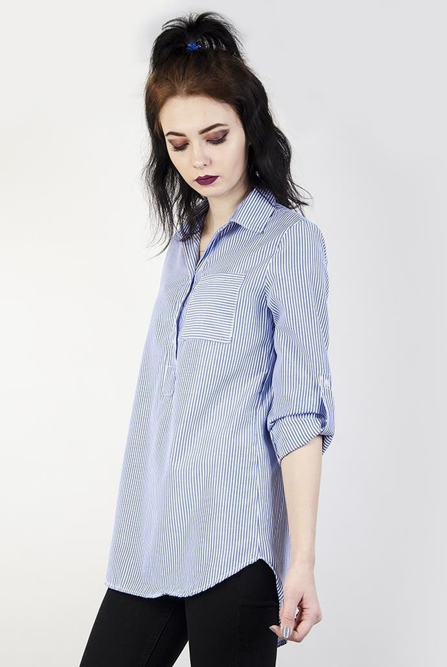 Koszula w biało-niebieskie paski