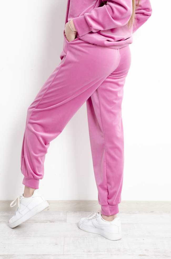 KOMPLET DRESOWY WELUROWY RÓŻOWY