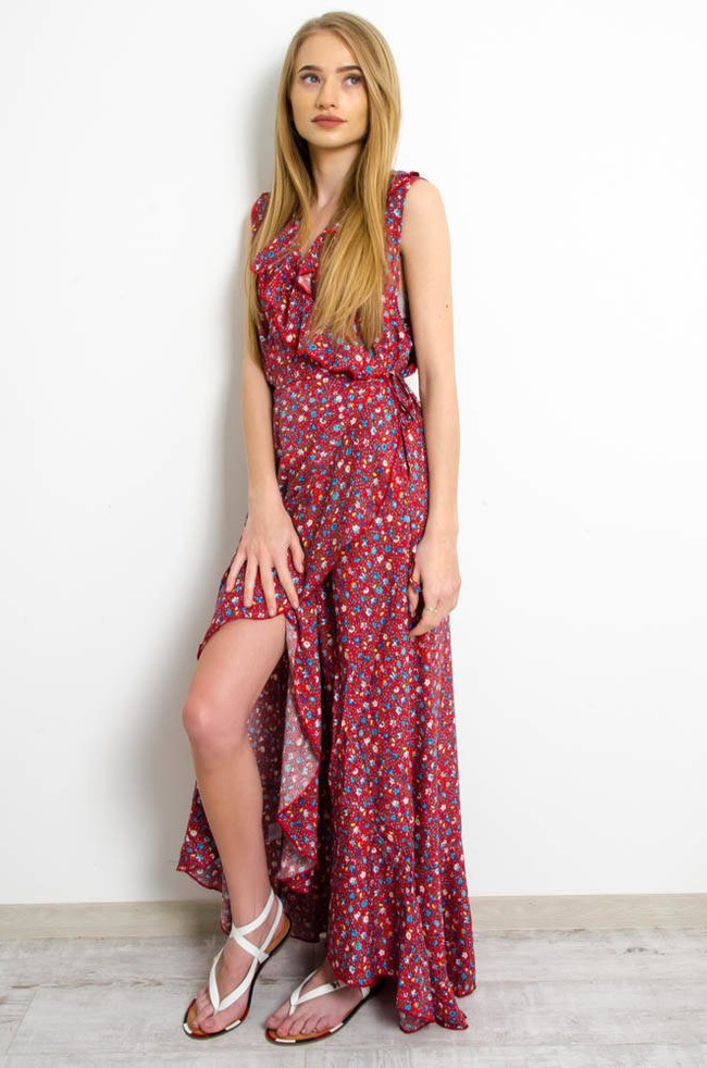 SUKIENKA NARZUTA W KWIATY WIĄZANA 