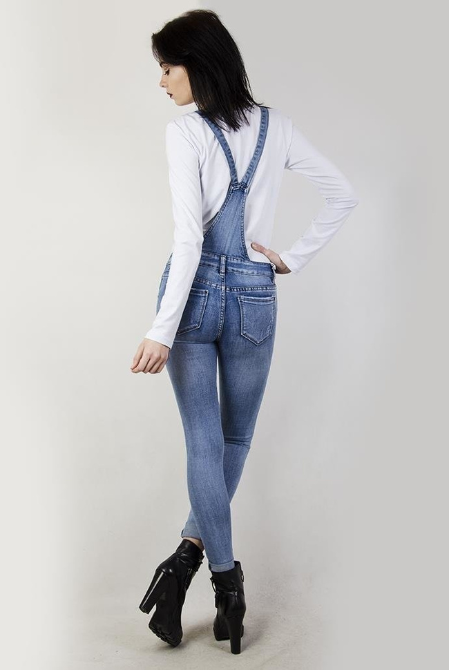 Spodnie ogrodniczki, przylegające