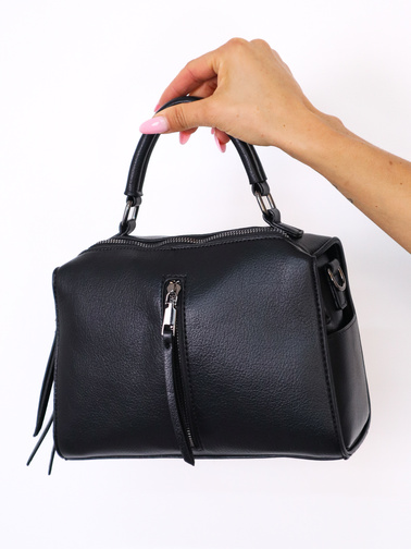 TOREBKA KUFEREK Z OZDOBNYM ZAMKIEM- CZARNA