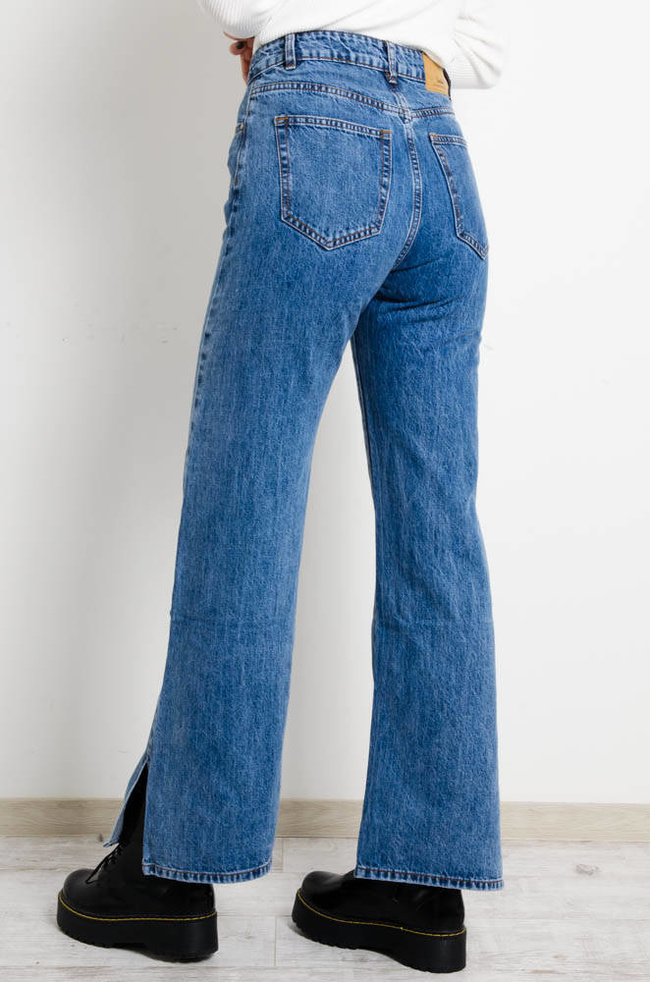SPODNIE JEANSOWE TYPU WIDE LEG Z WYSOKIM STANEM