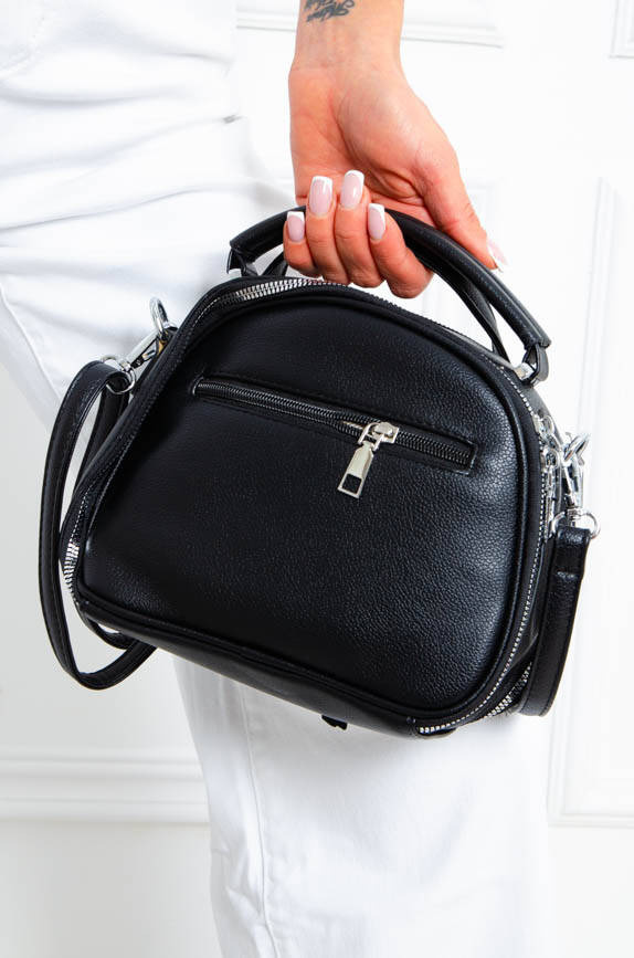 TOREBKA KUFEREK Z OZDOBNYM ZAMKIEM- CZARNA