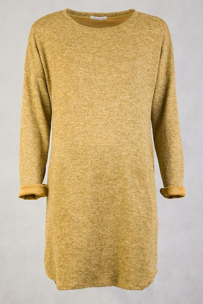 Brązowa tunika z przedłużanym tyłem