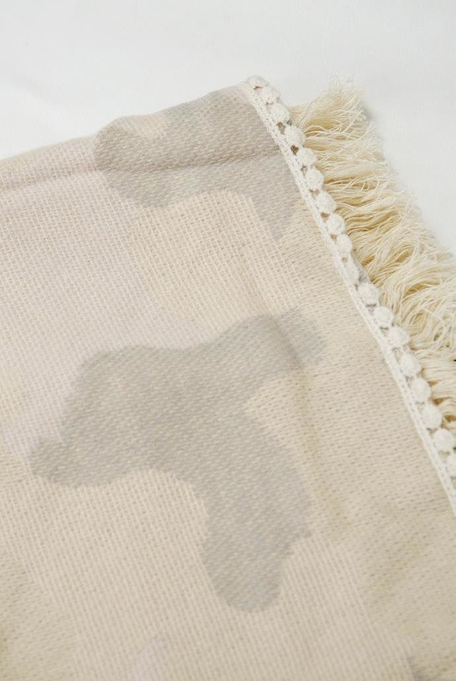 Szal jasnoróżowy/moro z gwiazdą