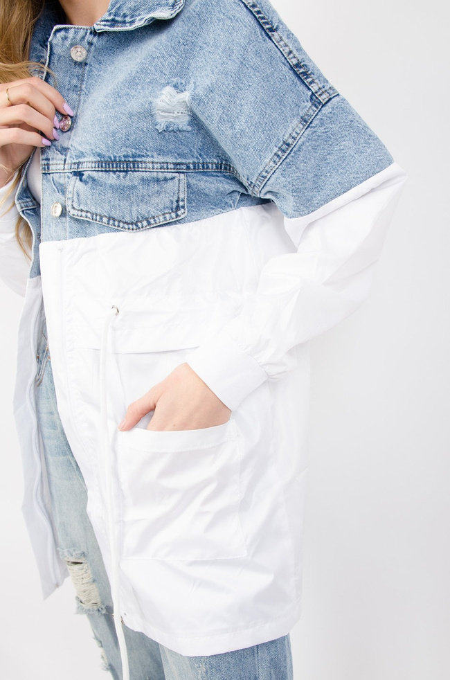 ORTALIONOWA KURTKA Z JEANSOWĄ GÓRĄ