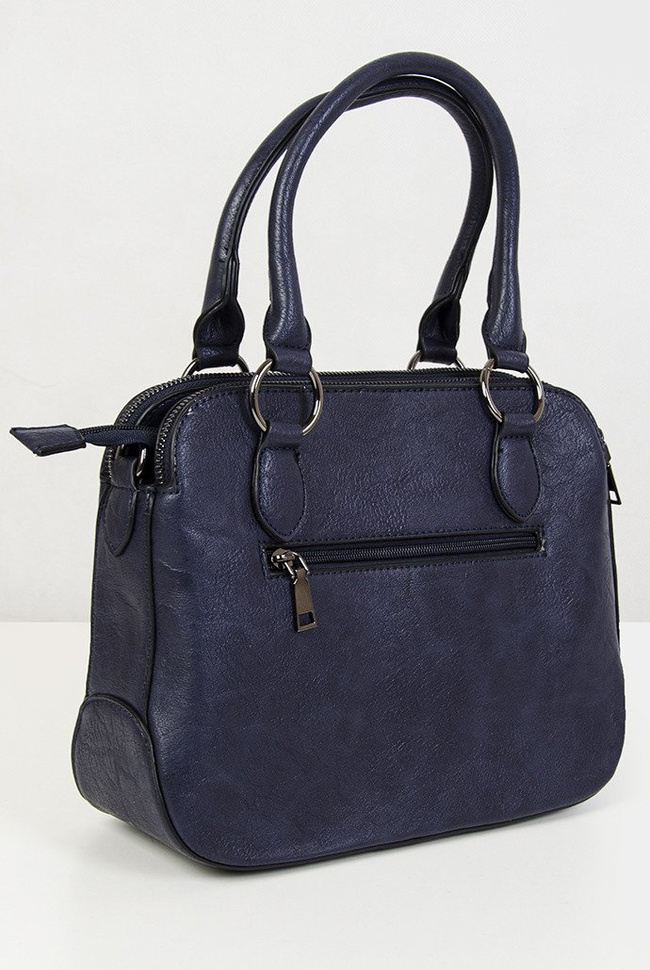 Granatowa torebka usztywniana