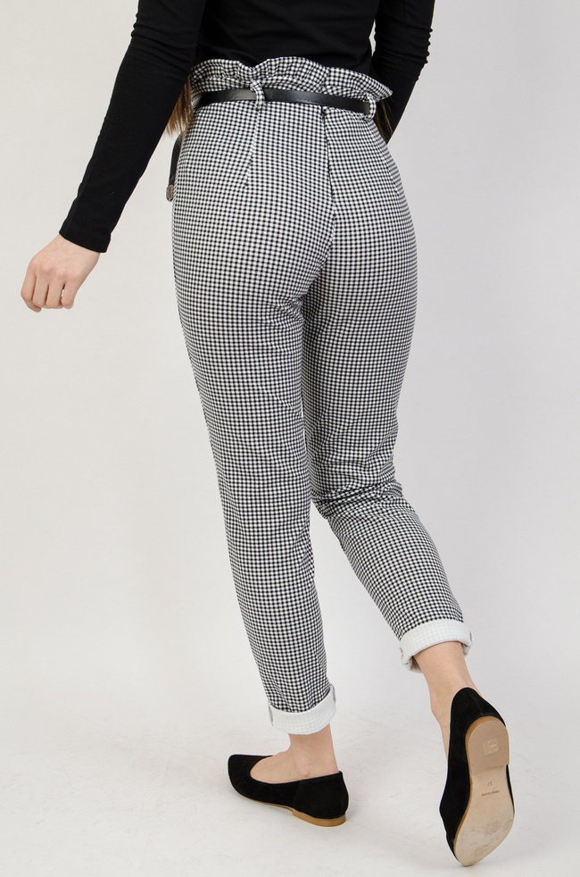 Eleganckie spodnie w pepitkę