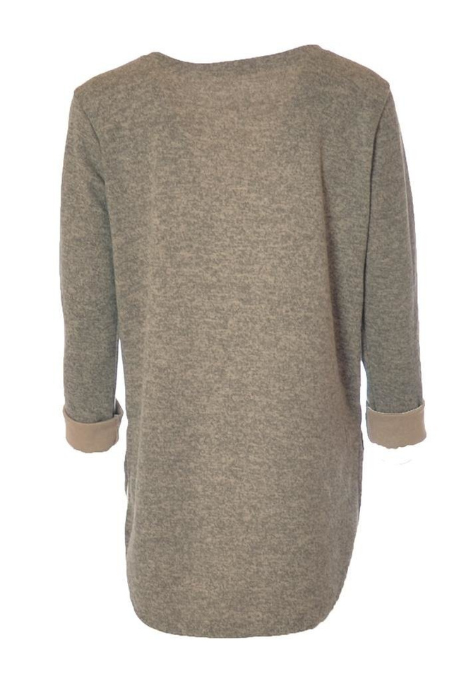 Beżowa bluzka z przedłużanym tyłem