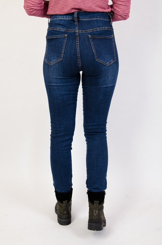 Spodnie jeansowe Plus Size z lampasami