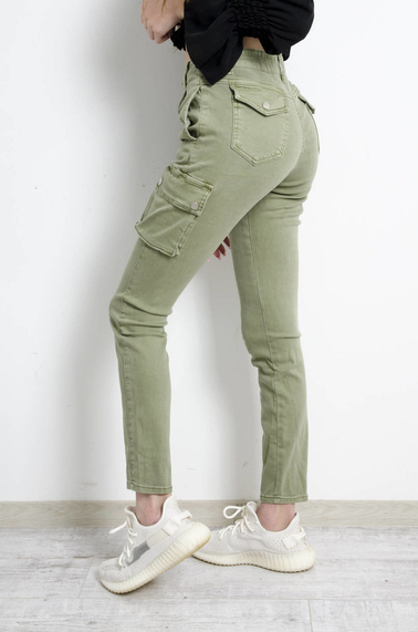 SPODNIE ZIELONE CARGO