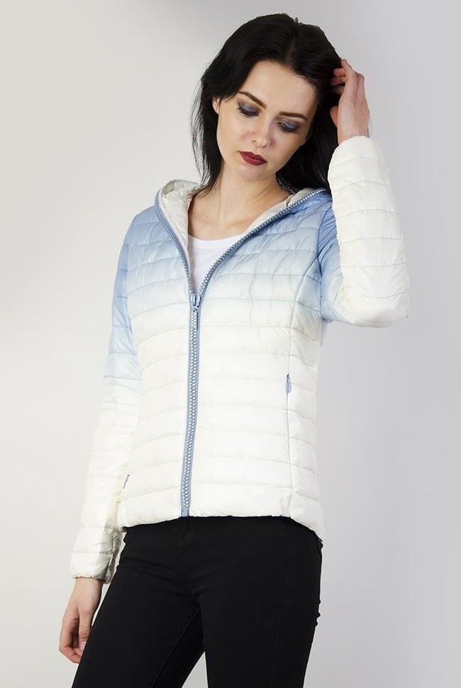 Kurtka cieniowana, ze zdobionym zamkiem