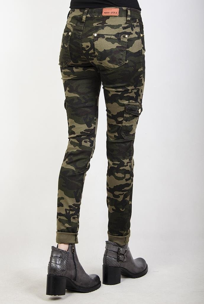 Spodnie moro bojówki z kieszenią z boku