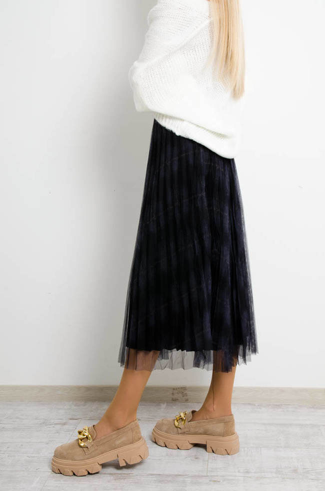 CZARNA DWUSTRONNA SPÓDNICA Z TIULEM