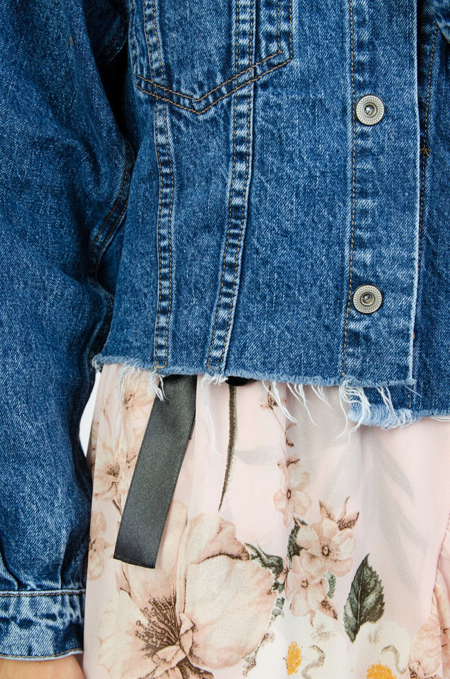 Jeansowa krótka katana oversize