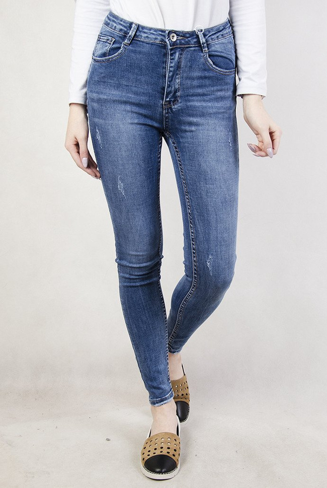 Jasne spodnie typu PUSH-UP