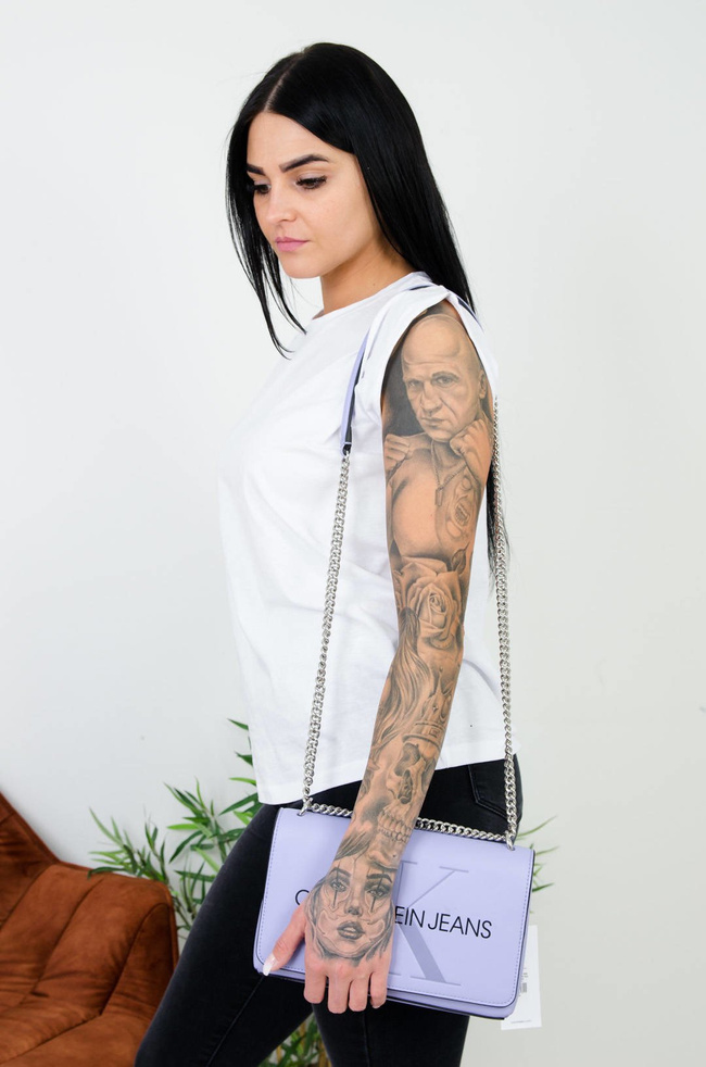 BIAŁA BAWEŁNIANA BLUZKA BEZ RĘKAWÓW