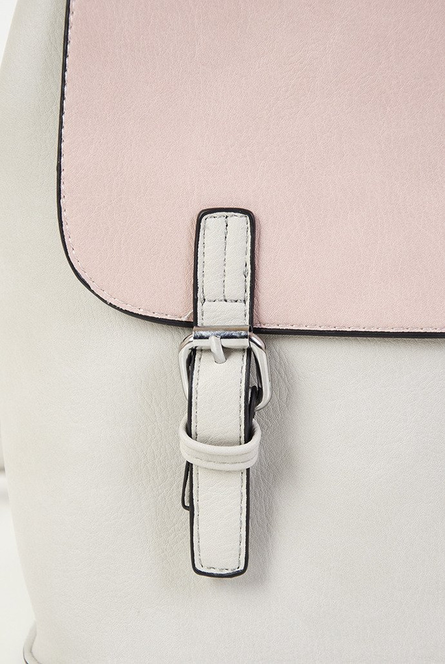 Plecak szaro-różowy