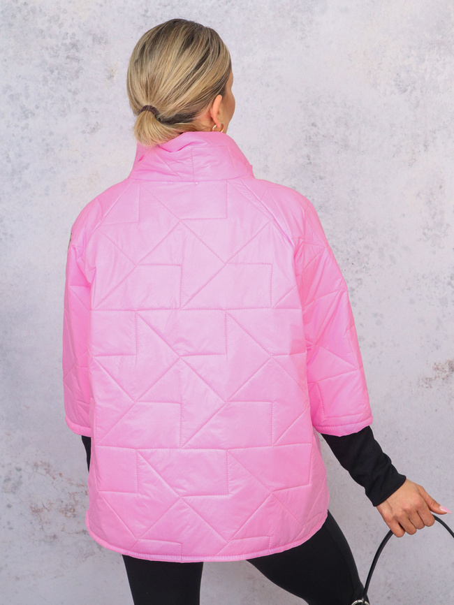 KURTKA PIKOWANA OVERSIZE- RÓŻOWA