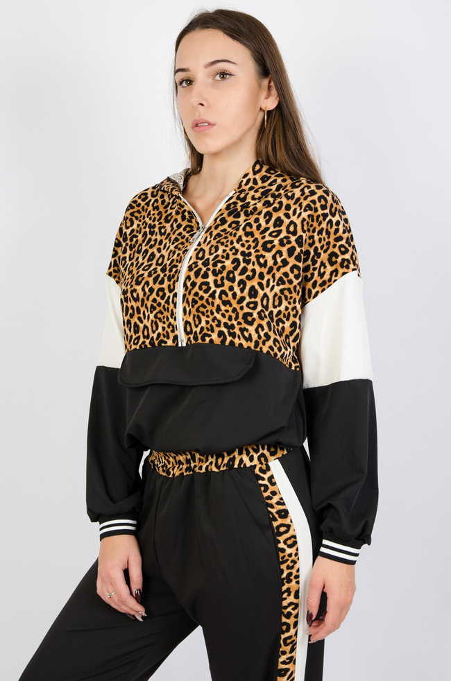 Komplet dresowy z elementami panterki