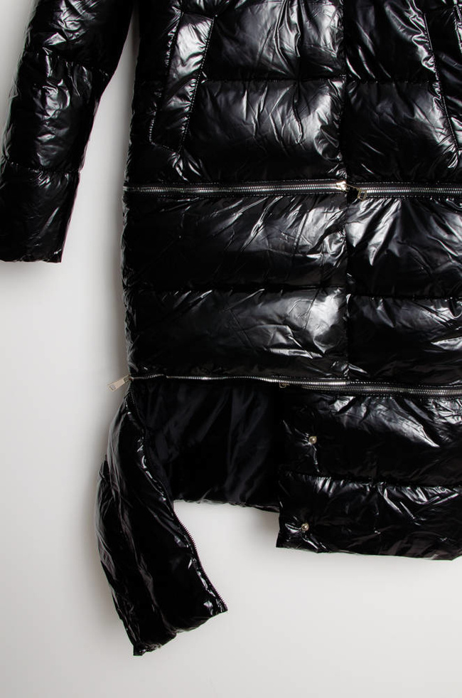 CZARNA KURTKA WINYLOWA 3W1