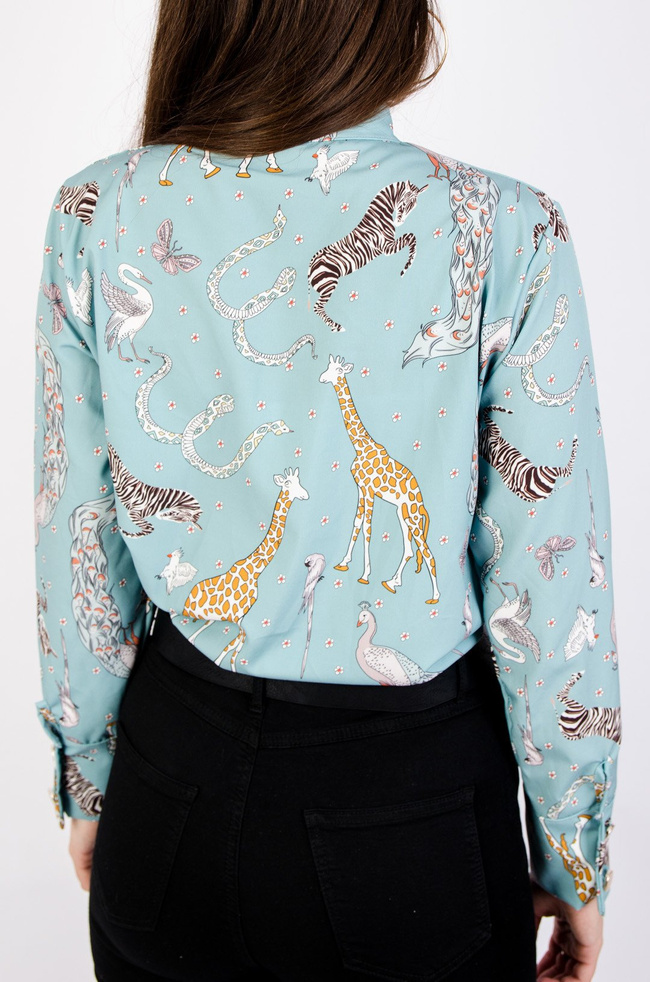 MIĘTOWA KOSZULA WE WZORY