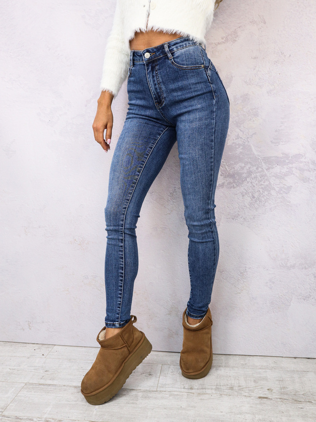 NIEBIESKI SPODNIE JEANSOWE- PUSH UP