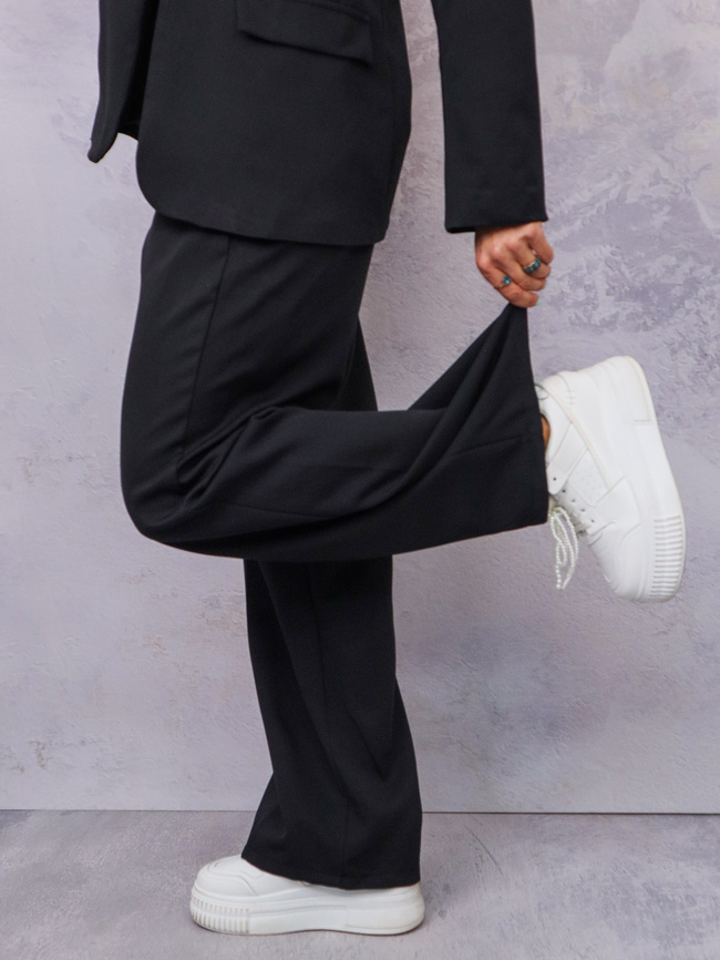 KOMPLET ELEGANCKI MARYNARKA+ SPODNIE- CZARNY