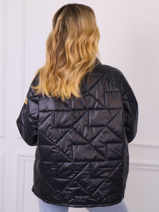 KURTKA PIKOWANA OVERSIZE- CZARNA