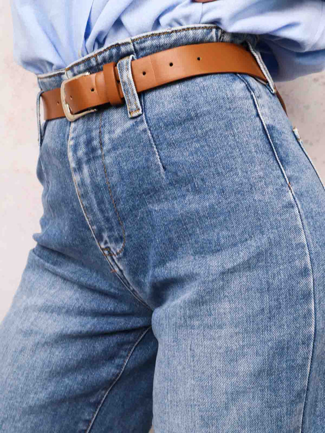 JEANSOWE SPODNIE Z SZEROKIMI NOGAWKAMI+ PASEK