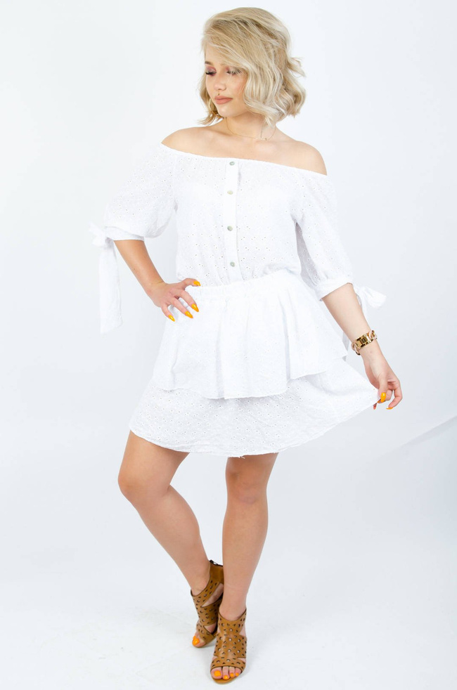 BIAŁA AŻUROWA SPÓDNICA