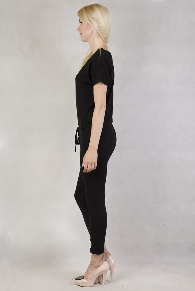 Kombinezon z krótkim rękawem czarny