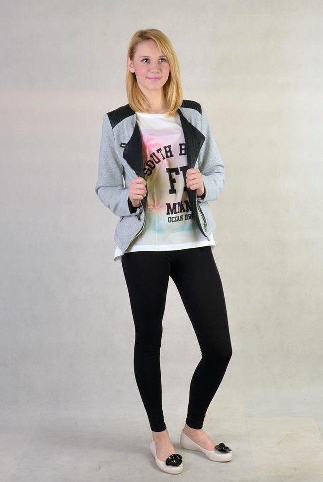 Kurtka przejściowa typu biker