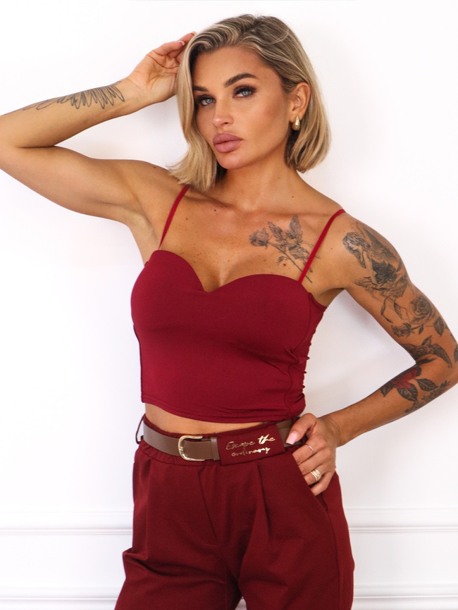 TOP USZTYWNIANY NA RAMIĄCZKA- BORDOWY