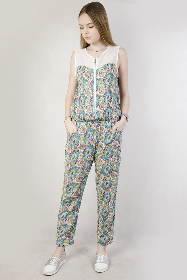 Kombinezon z zamkiem na środku