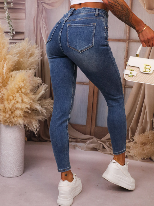 SPODNIE JEANSOWE SKINNY Z PRZETARCIAMI