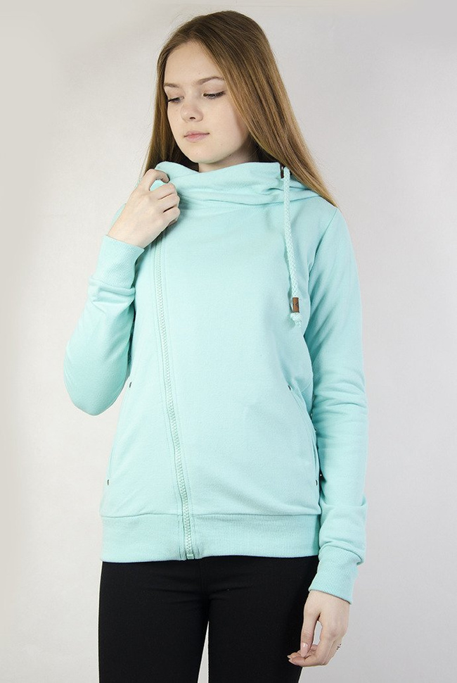 Turkusowa bluza z kapturem