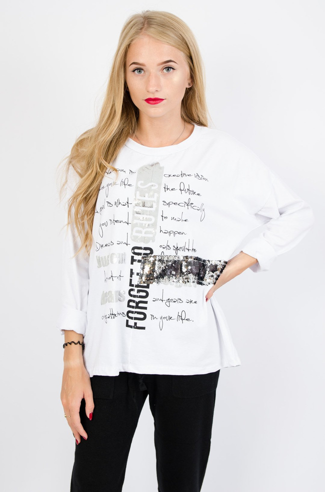 Biała bluzka oversize