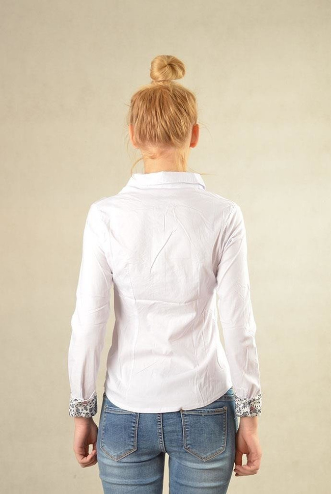 Koszula mankiety w kwiaty