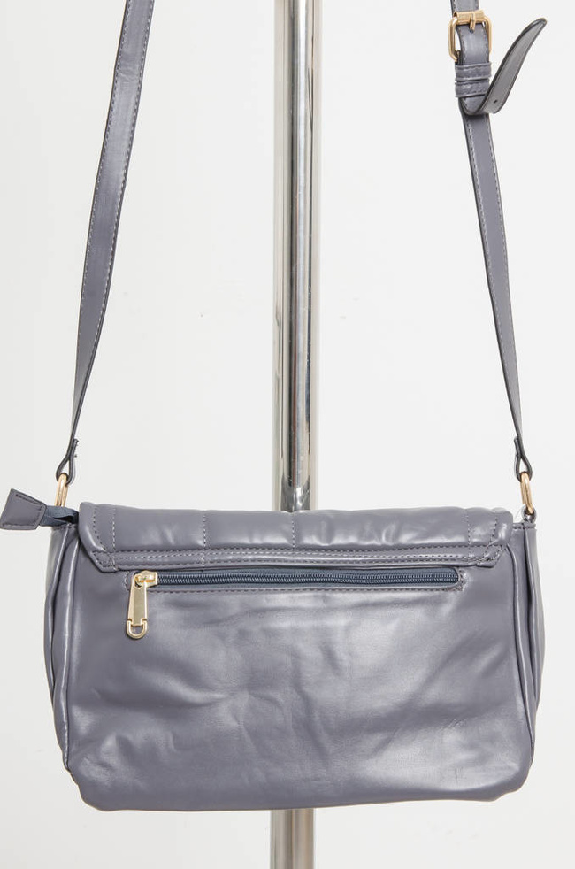 TOREBKA LISTONOSZKA Z OZDOBNYMI PRZESZYCIAMI- SZARA