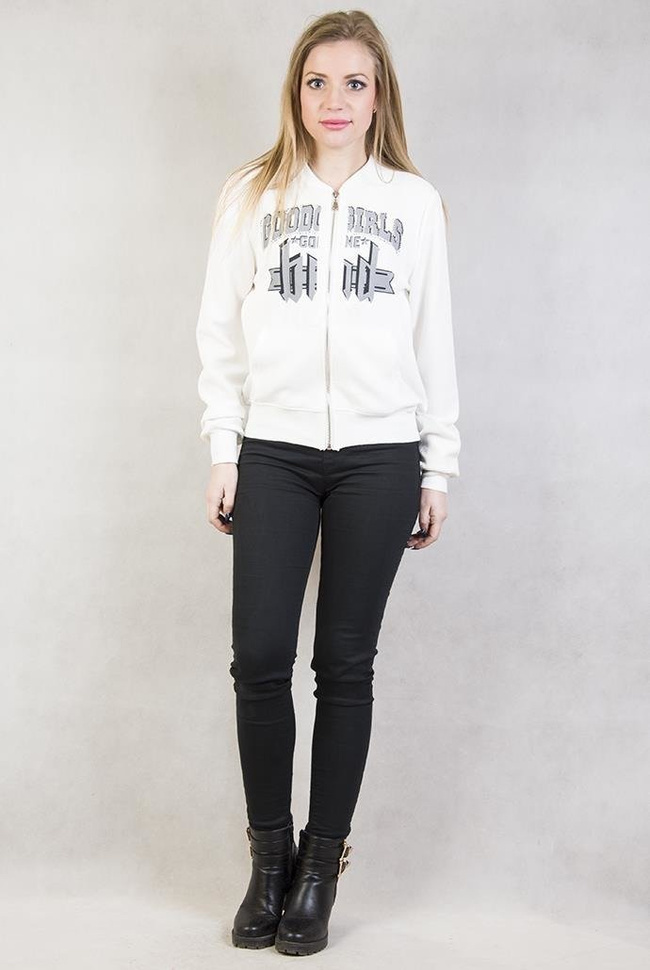 Biała bluza z napisem Good girls gone bad