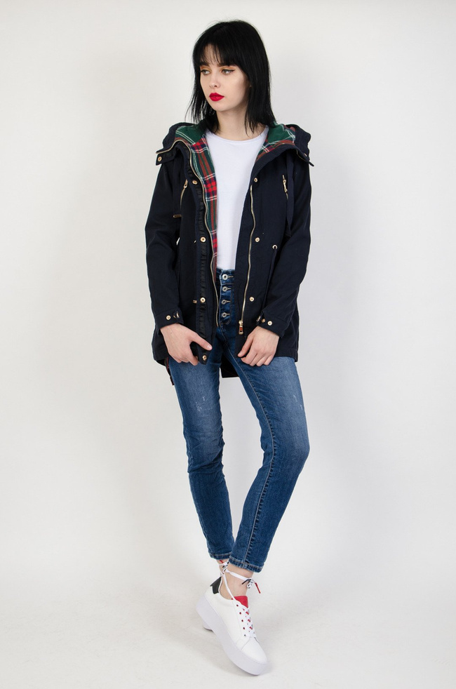 Granatowa kurtka parka 