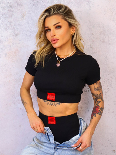 KOMPLET BIELIŹNIANY TOP+ FIGI- CZARNY