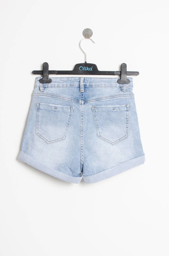 JEANSOWE SZORTY Z WYSOKIM STANEM